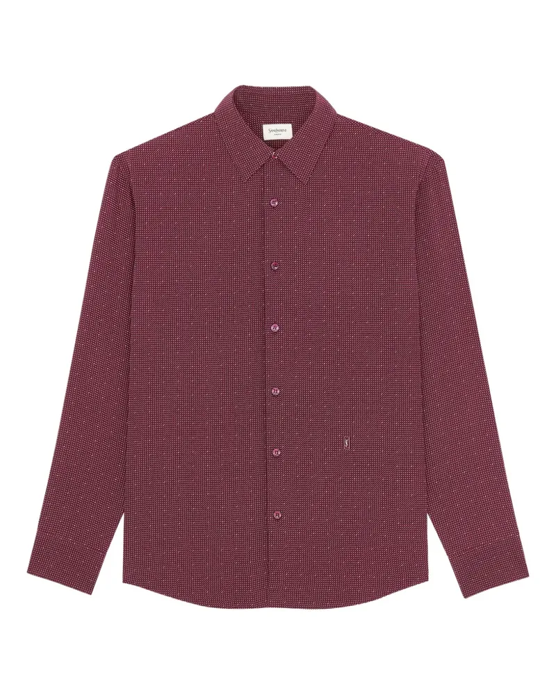 Saint Laurent Cassandre buttoned dotted shirt - Rot Rot