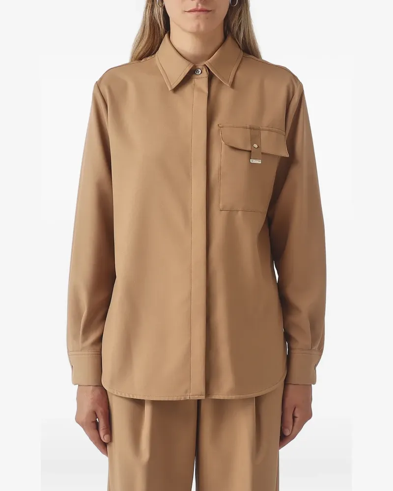 Herno chest-pocket long-sleeve shirt - Braun Braun