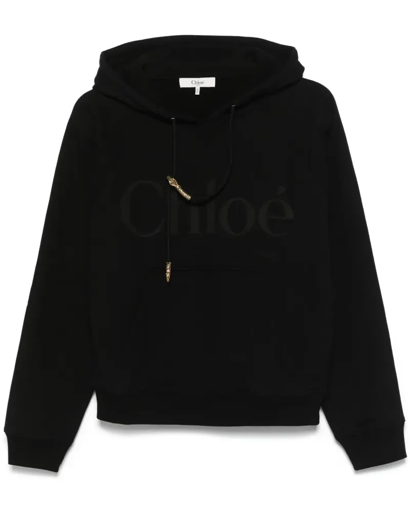 Chloé Generous Logo Hoodie - Schwarz Schwarz