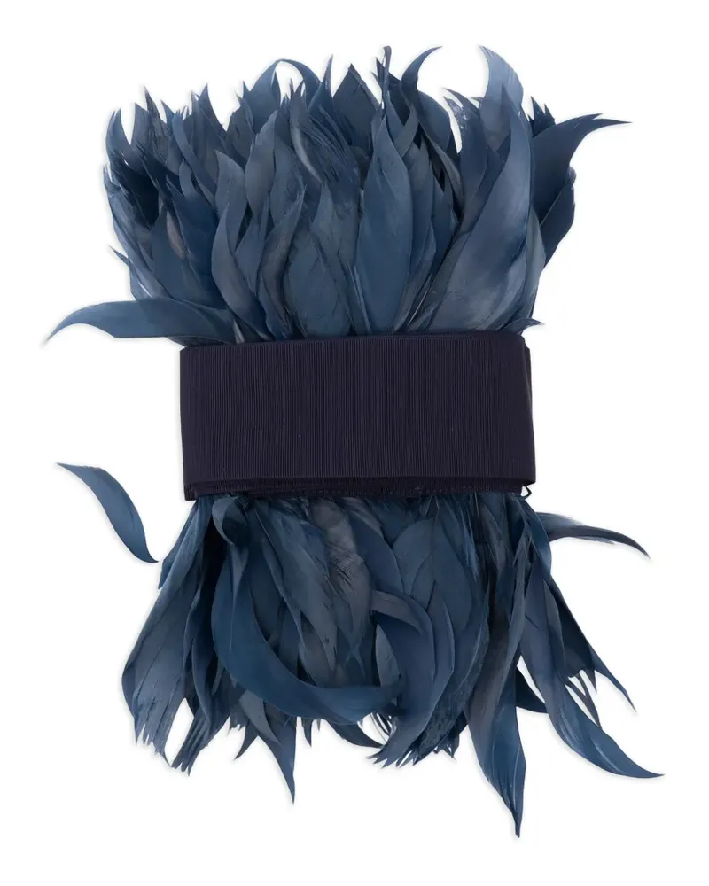 Sara Roka feather-embellished belt - Blau Blau