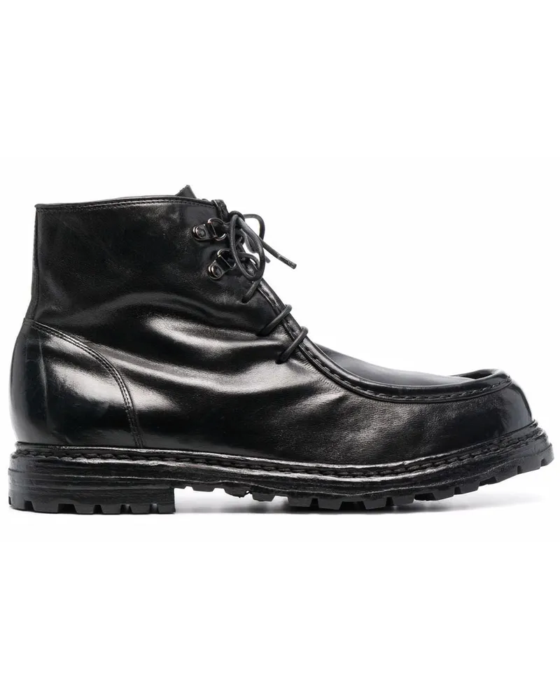 Officine Creative Italia Klassische Schnürstiefel - Schwarz Schwarz