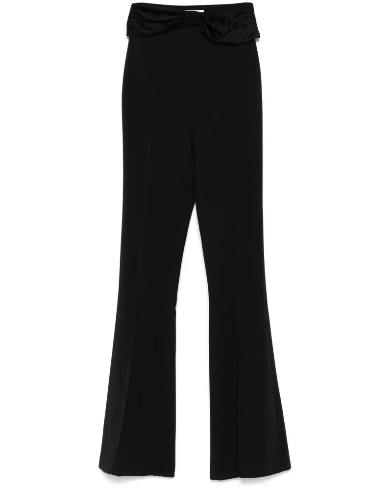 Elisabetta Franchi Krepphose mit Satinschleife - Schwarz Schwarz