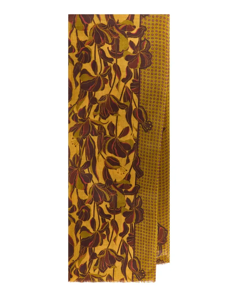 Maliparmi Schal mit Blumen-Print - Gelb Gelb