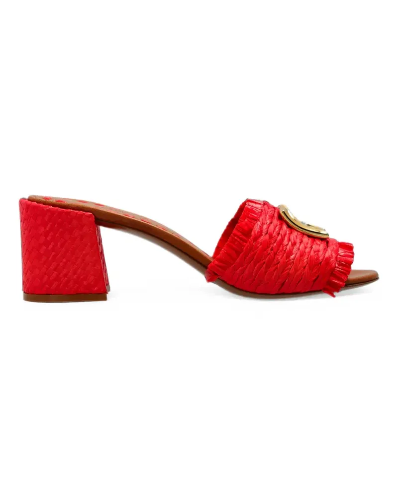 Dolce & Gabbana Mules aus Raffia - Rot Rot