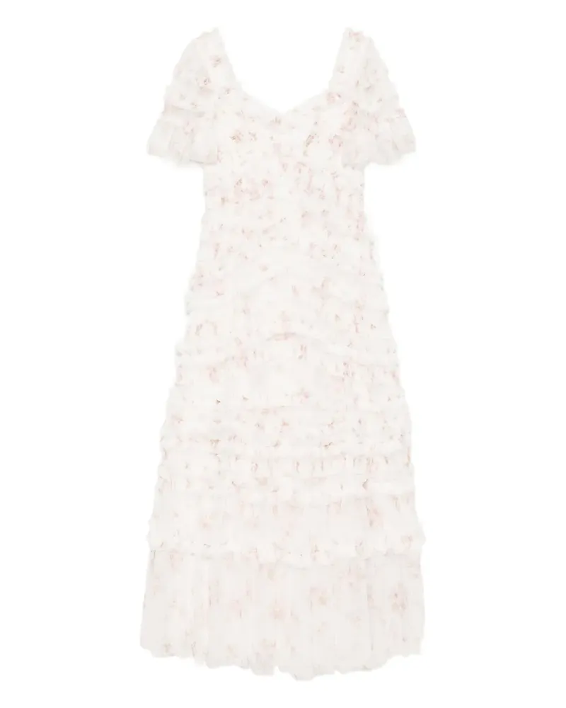Needle & Thread Magnolia Ditsy Abendkleid - Weiß Weiß