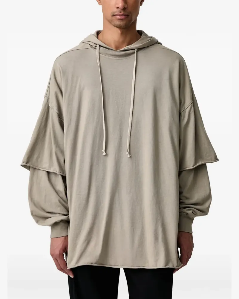 DRKSHDW by Rick Owens Tommy Hustler layered-sleeve hoodie - Grün Grün