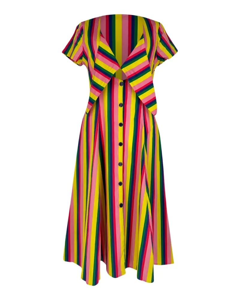 STAUD Alice Midikleid mit Schnürung - Gelb Gelb