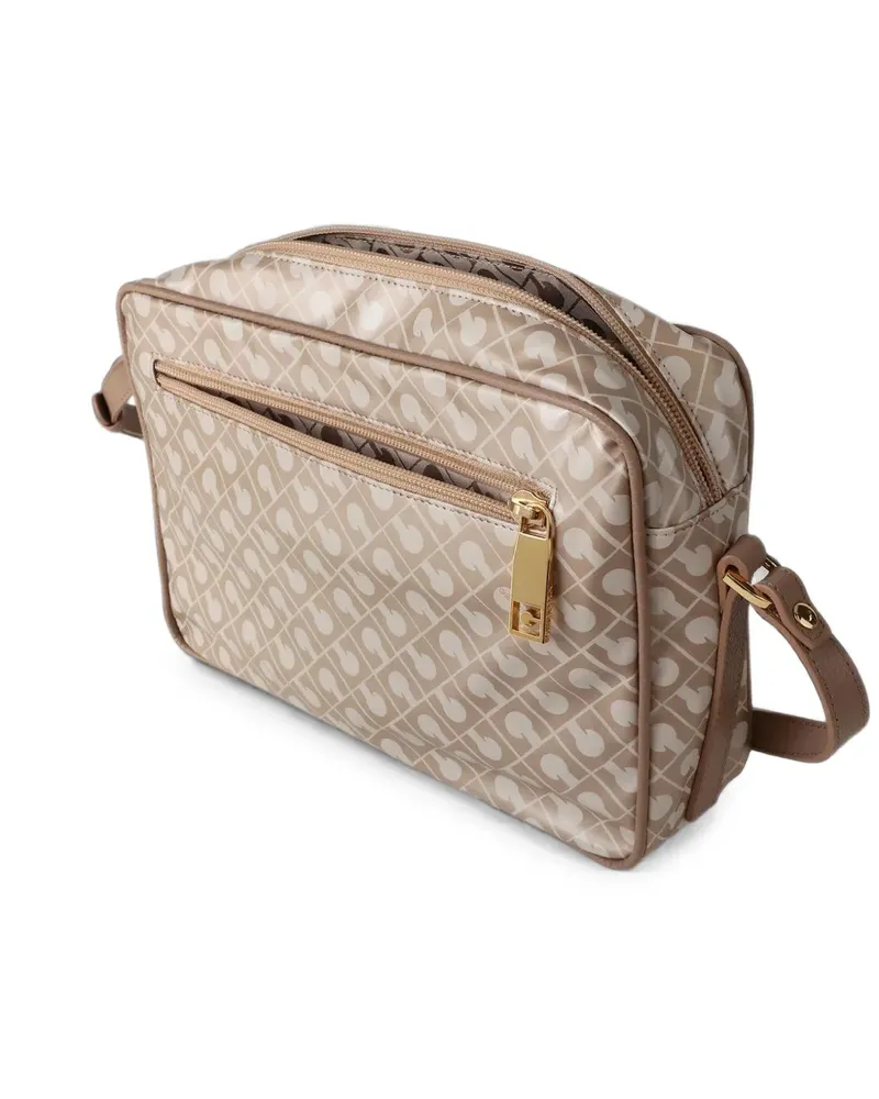 Gherardini monogram-pattern crossbody bag - Nude Nude