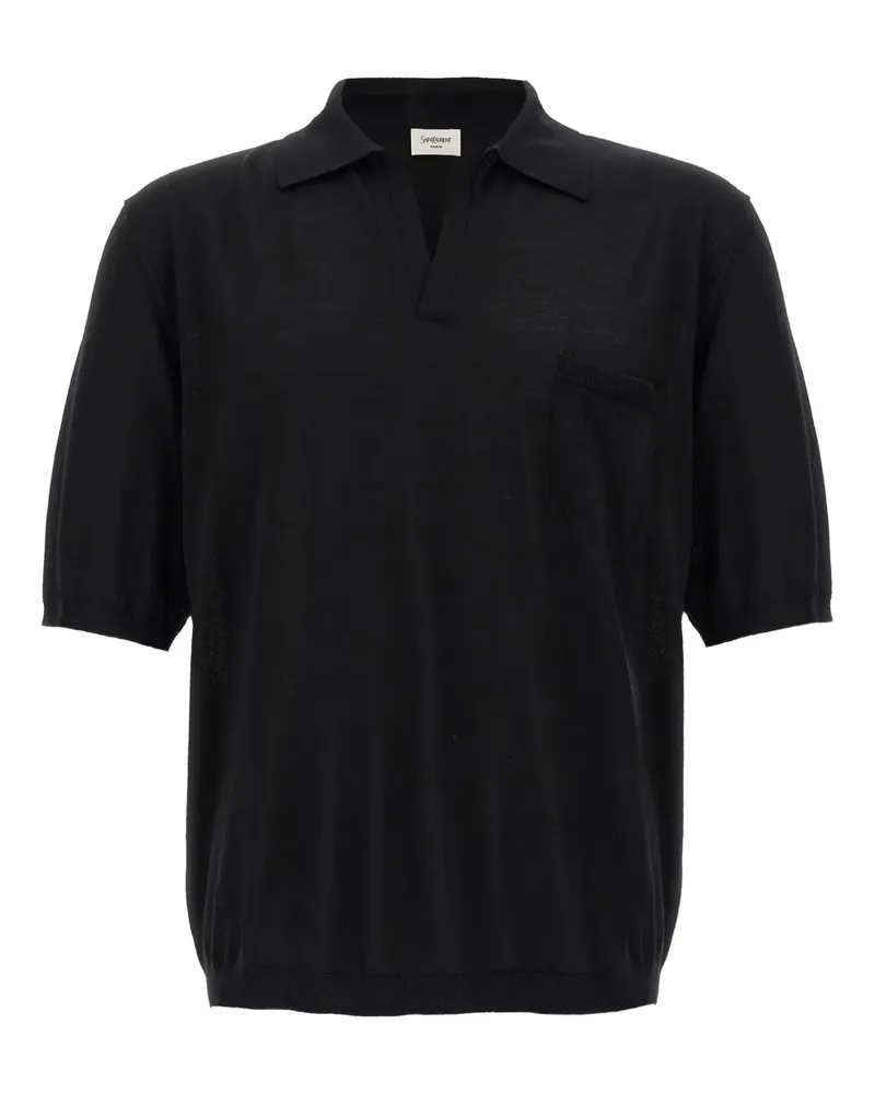 Saint Laurent T-Shirt aus Wolle - Schwarz Schwarz