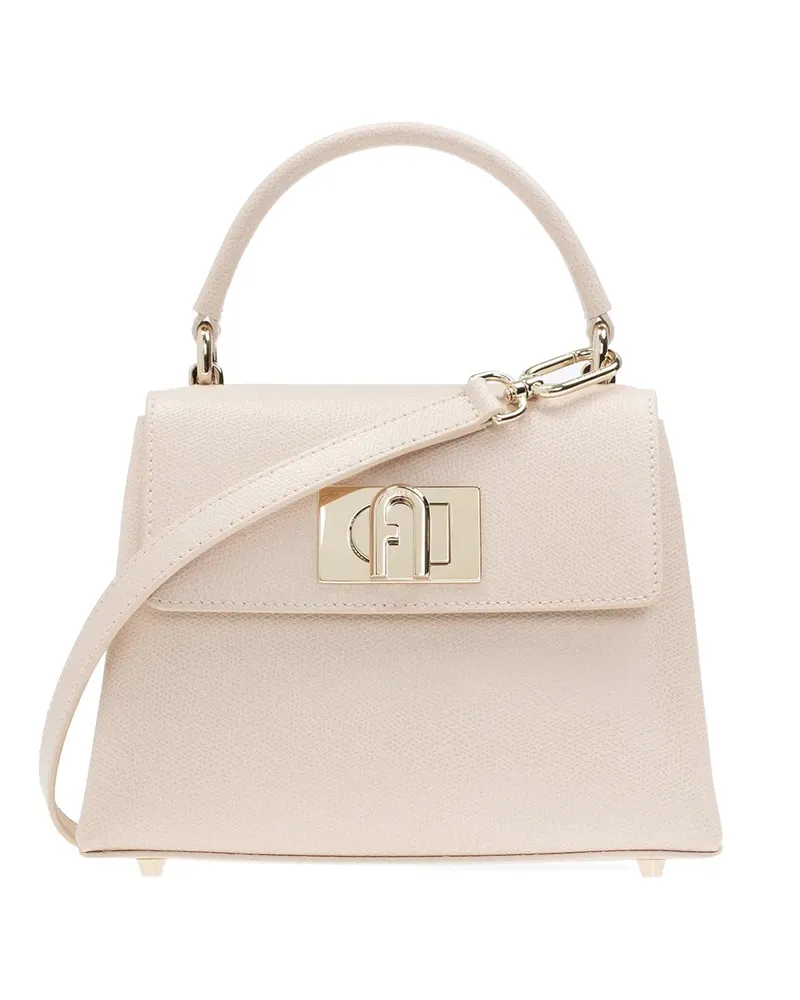 Furla mini 1927 grained leather tote bag - Rosa Rosa