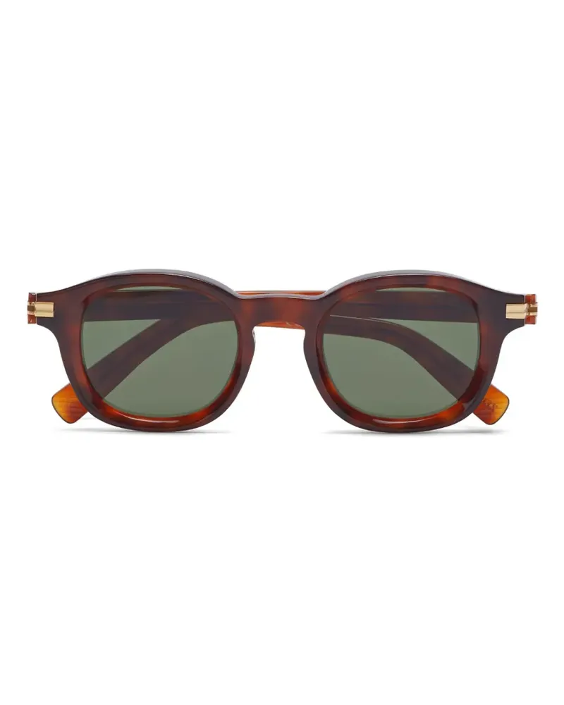Ermenegildo Zegna Sonnenbrille mit rundem Gestell - Braun Braun