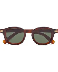 Ermenegildo Zegna Sonnenbrille mit rundem Gestell Braun