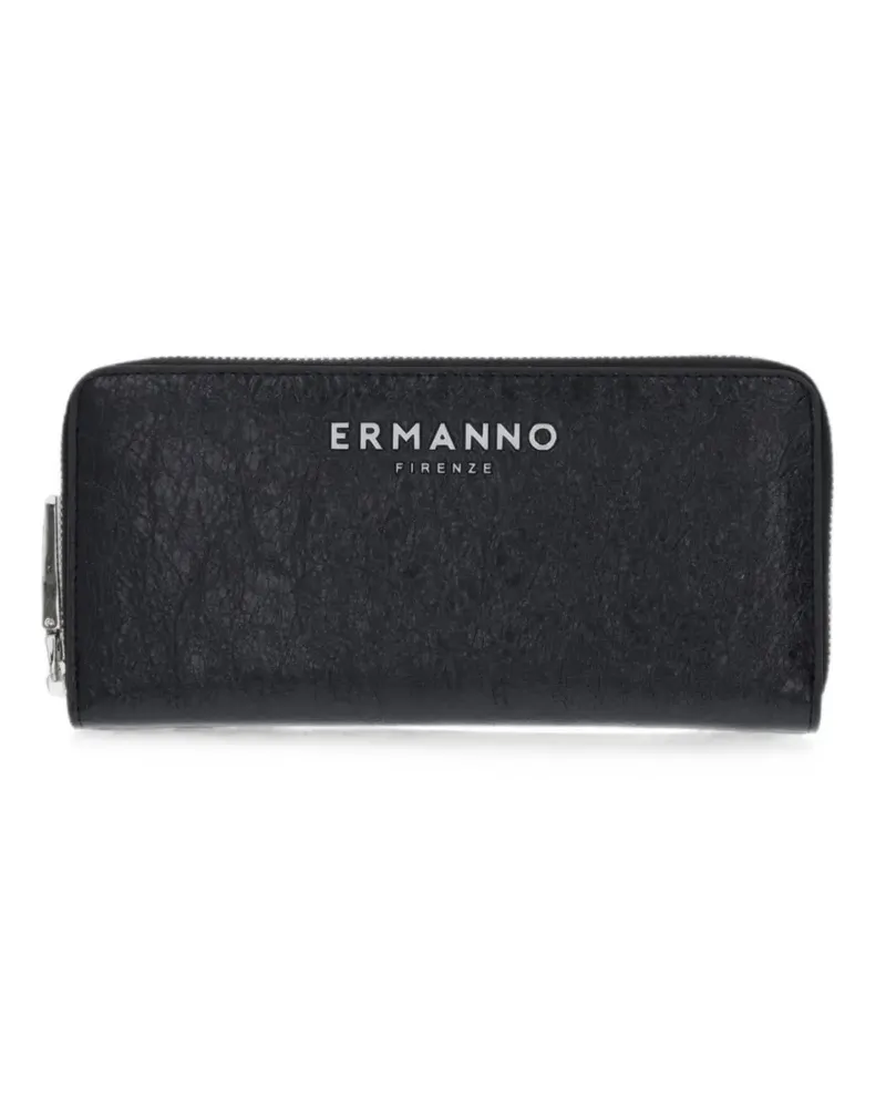 Ermanno Scervino logo-print zip-around wallet - Schwarz Schwarz