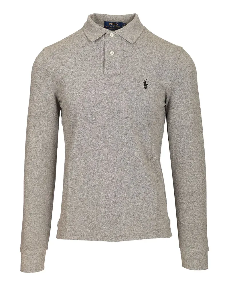 Ralph Lauren embroidered Pony long-sleeve polo shirt - Grau Grau