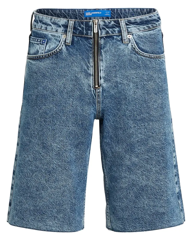 Karl Lagerfeld Jeans-Shorts mit Reißverschluss - Blau Blau