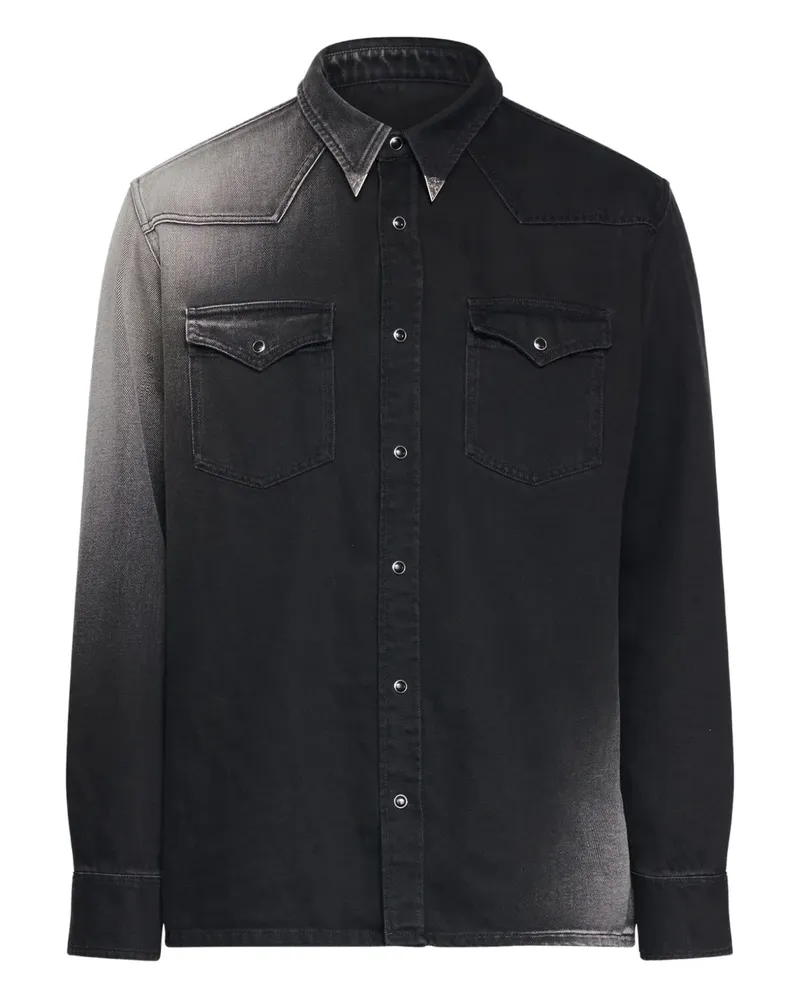 Maison Margiela Jeanshemd mit Farbverlauf - Schwarz Schwarz