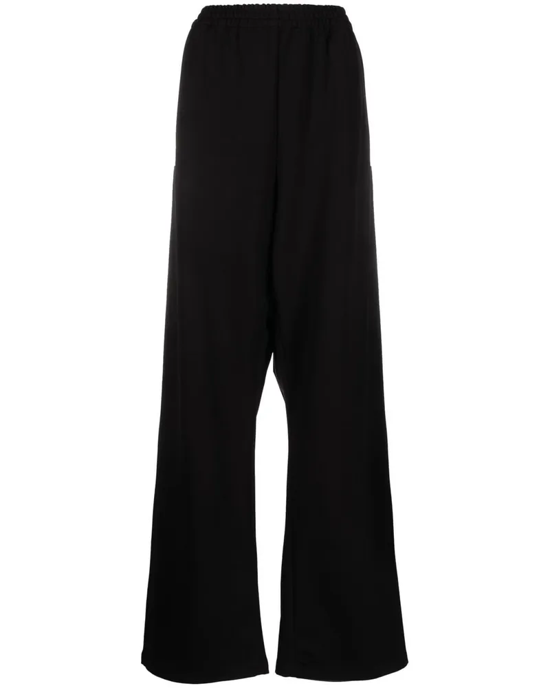 Balenciaga Hose mit weitem Bein - Schwarz Schwarz