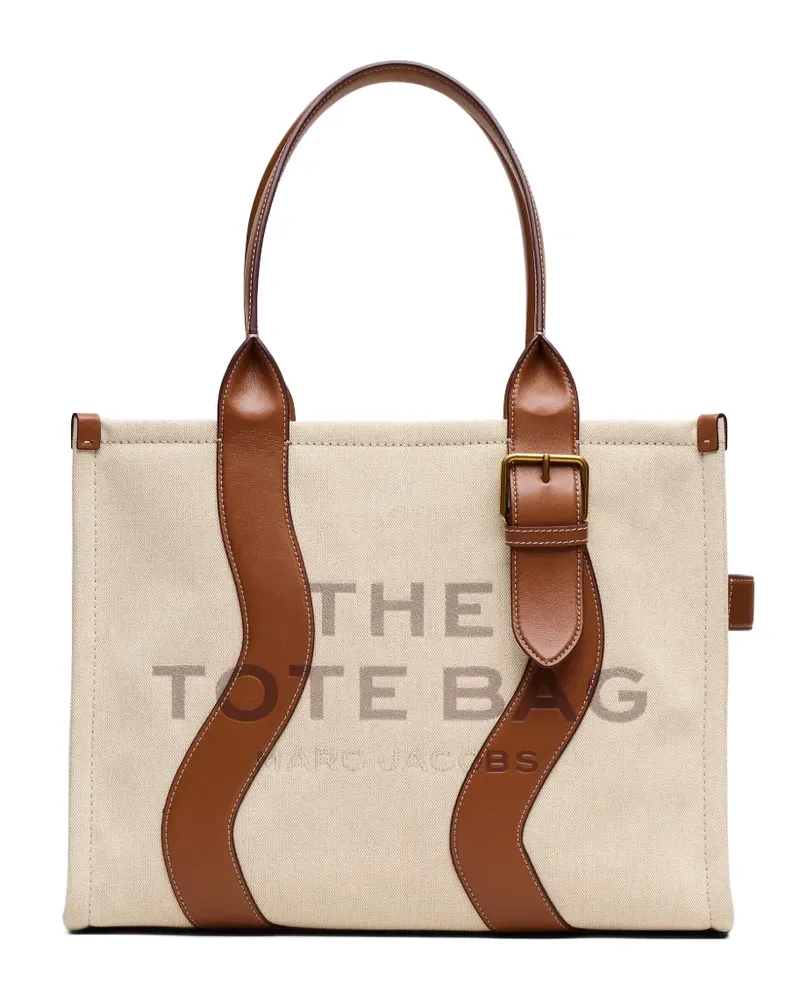 Marc Jacobs large The Wavy canvas tote bag - Nude Nude