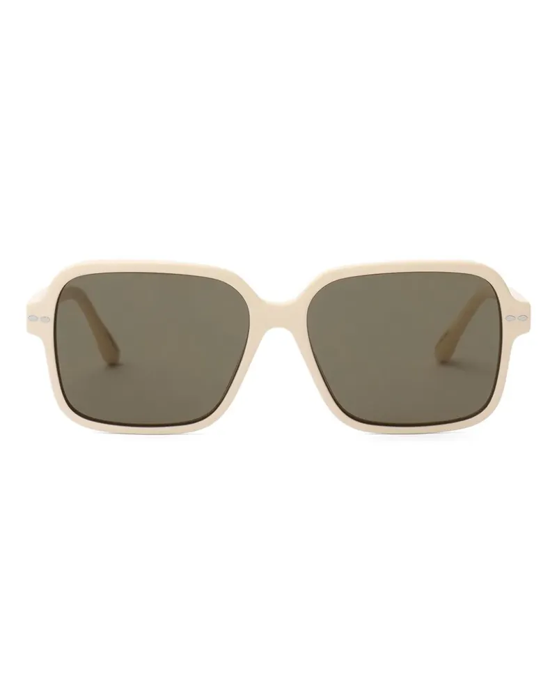 Isabel Marant Sonnenbrille mit eckigem Gestell - Nude Nude