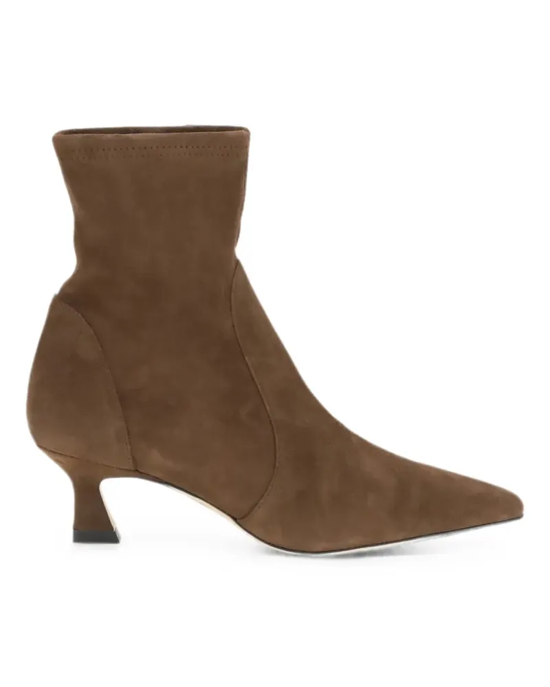 Stuart Weitzman Vinnie pointed-toe ankle boots - Braun Braun