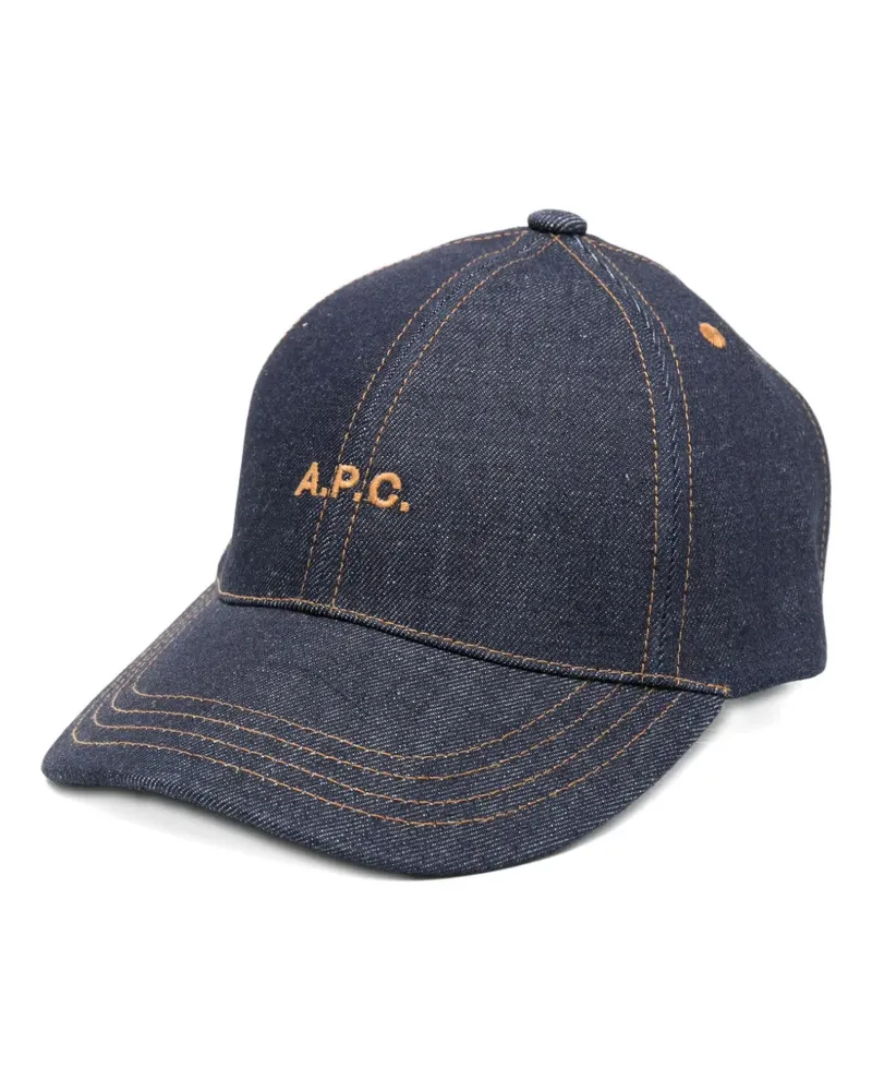 A.P.C. Thais topstitch baseball cap - Blau Blau