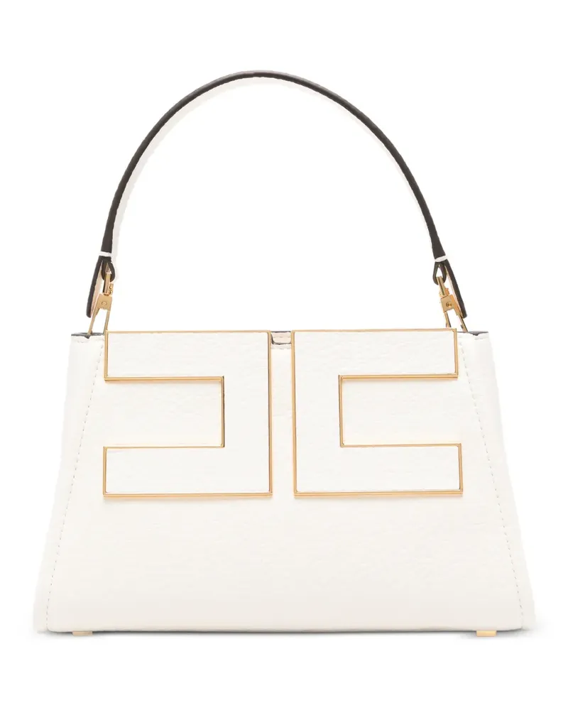 Elisabetta Franchi Shopper mit Logo-Schild - Nude Nude