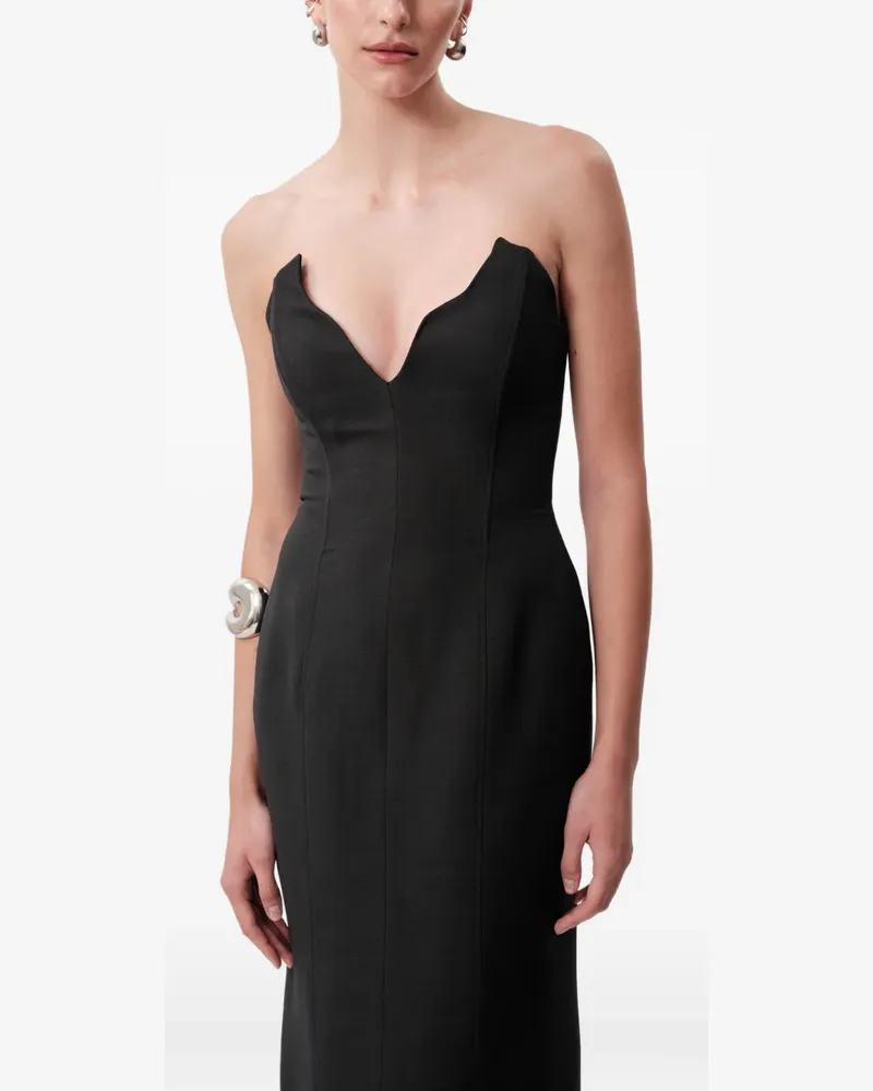 CONCEPTO Sena strapless fitted maxi dress - Schwarz Schwarz