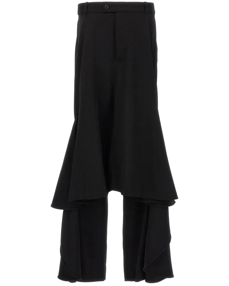 Balenciaga Deconstructed Godet Maxirock - Schwarz Schwarz