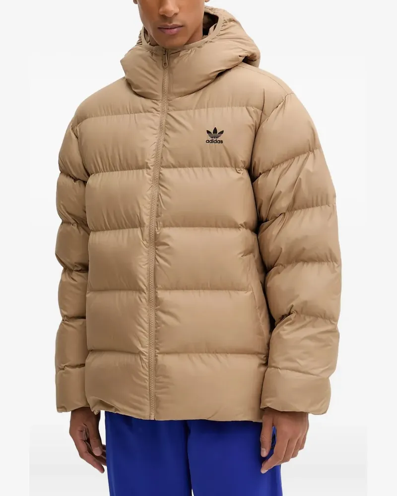 adidas Gefütterte Kapuzenjacke - Braun Braun