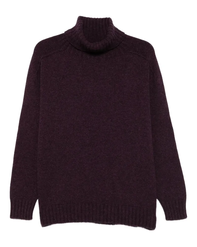 Eric Bompard V-Ausschnitt-Pullover mit Raglanärmeln - Violett Violett