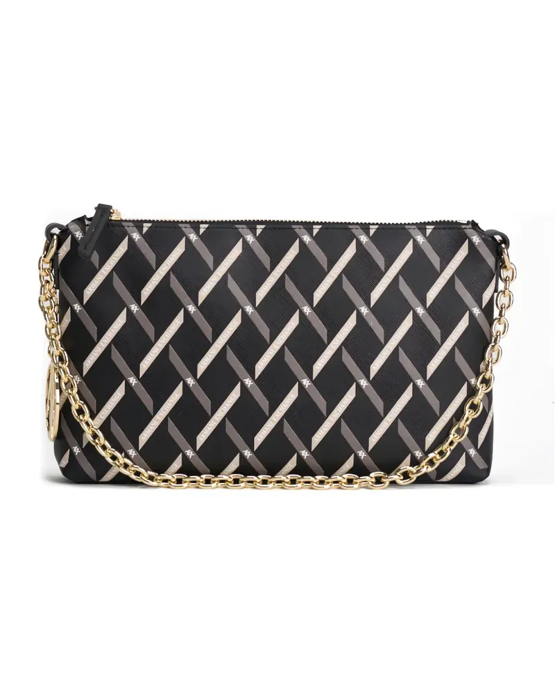 Armani Exchange Geometrische Schultertasche mit Kettenriemen - Schwarz Schwarz