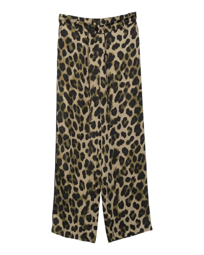 IMPERIAL Weite Hose mit Leopardenprint - Grün Grün