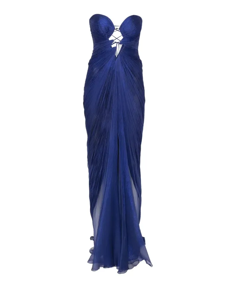 Maria Lucia Hohan Verity cut-out pleated maxi dress - Blau Blau