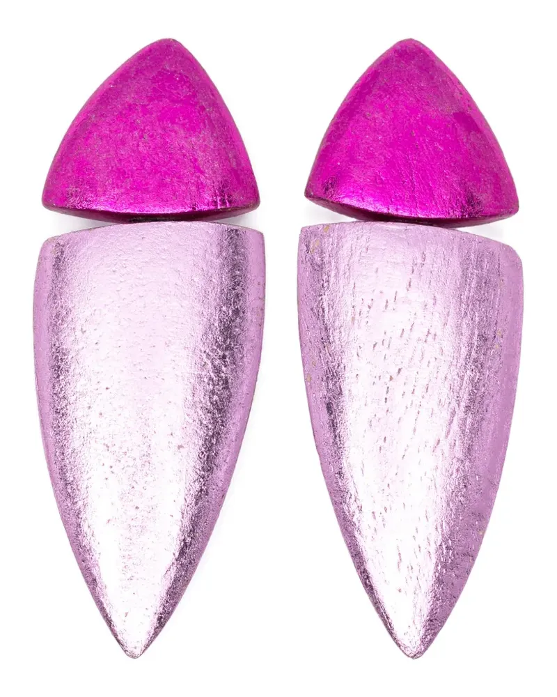 Monies Zweifarbige Fira Ohrringe - Silber Silber