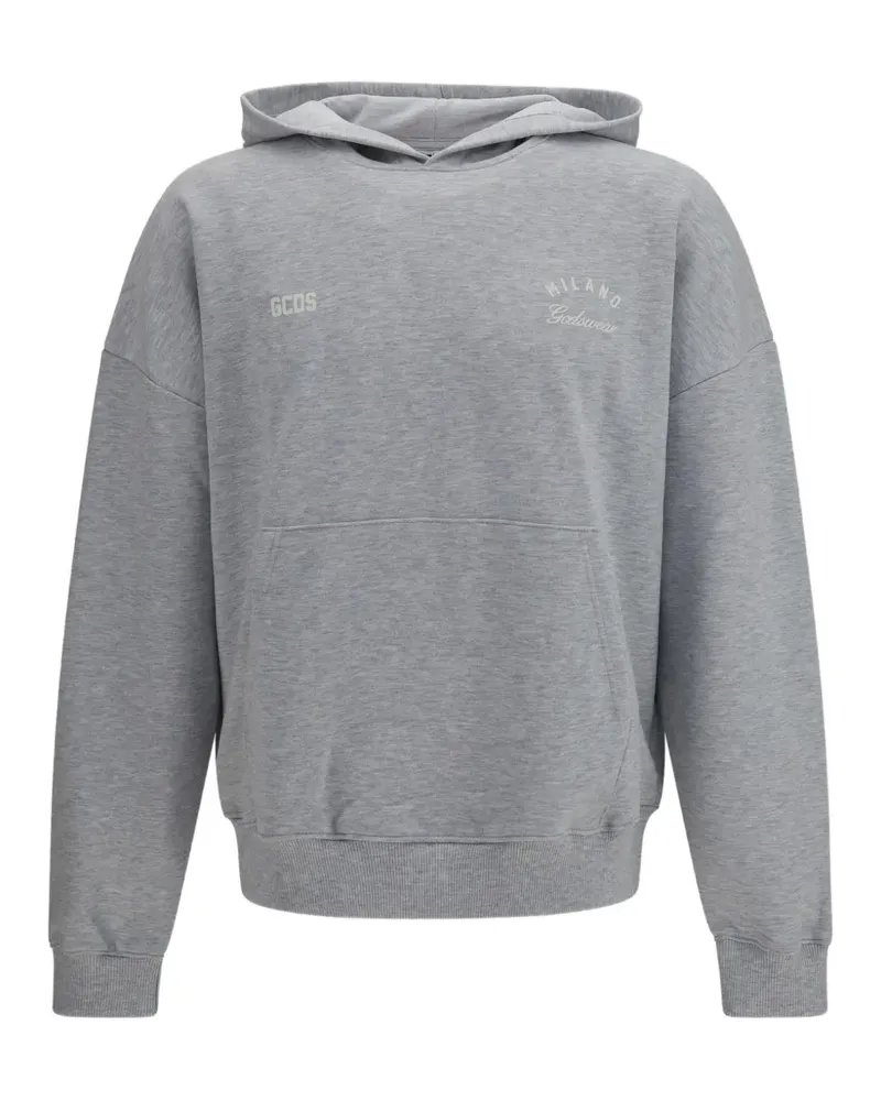 GCDS Hoodie mit Logo-Print - Grau Grau
