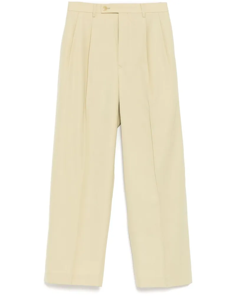 AURALEE Max Gabardine Slacks Hose - Gelb Gelb