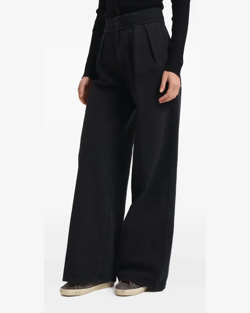 forte_forte Jeans mit Falten - Schwarz Schwarz