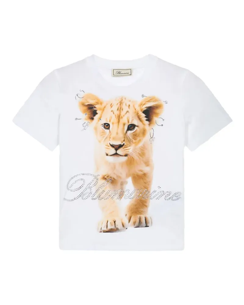 Blumarine T-Shirt mit Löwen-Print - Weiß Weiß