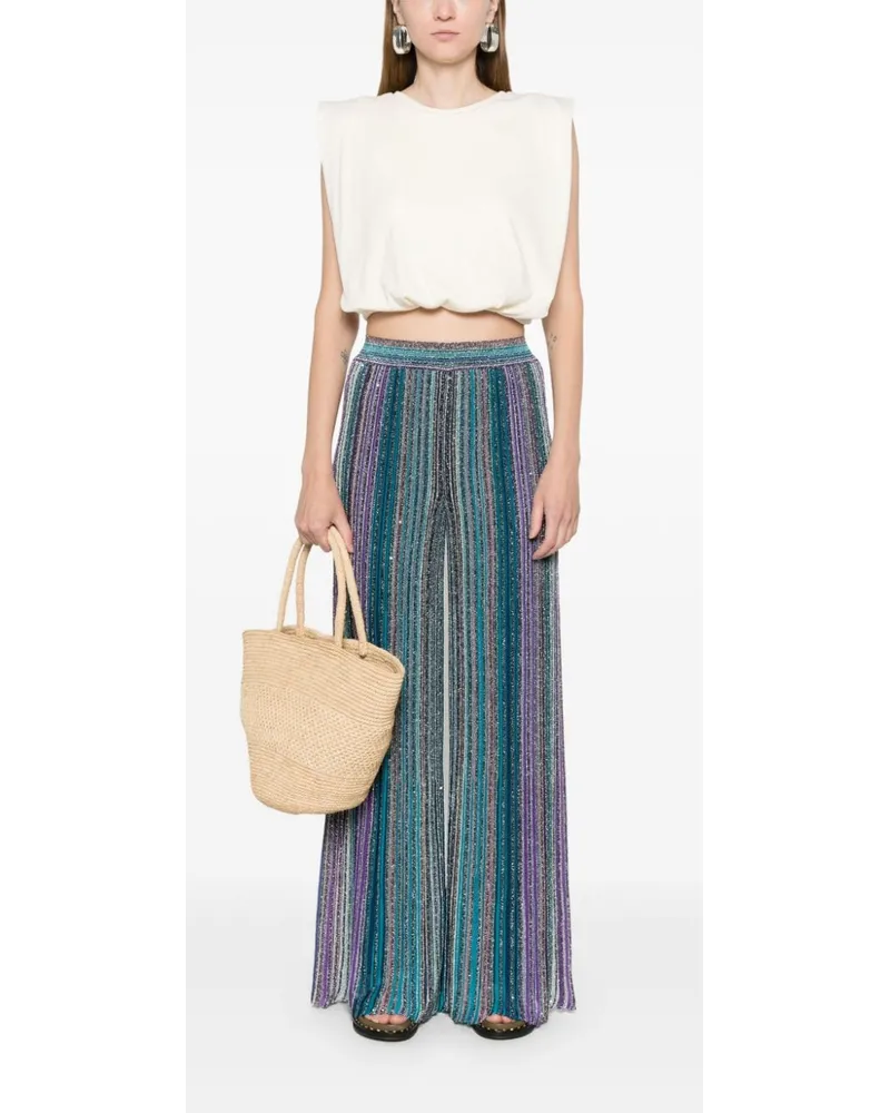 Missoni Palazzohose mit Pailletten - Blau Blau