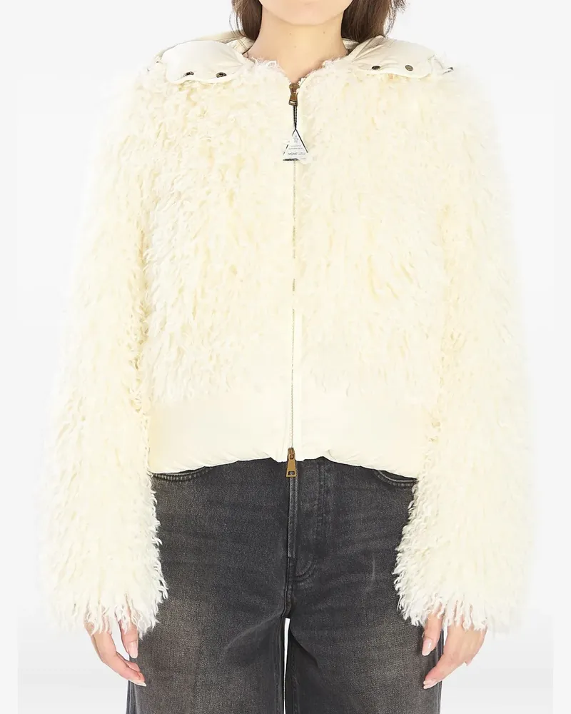 Moncler Vigiers Steppjacke aus Faux Fur - Weiß Weiß