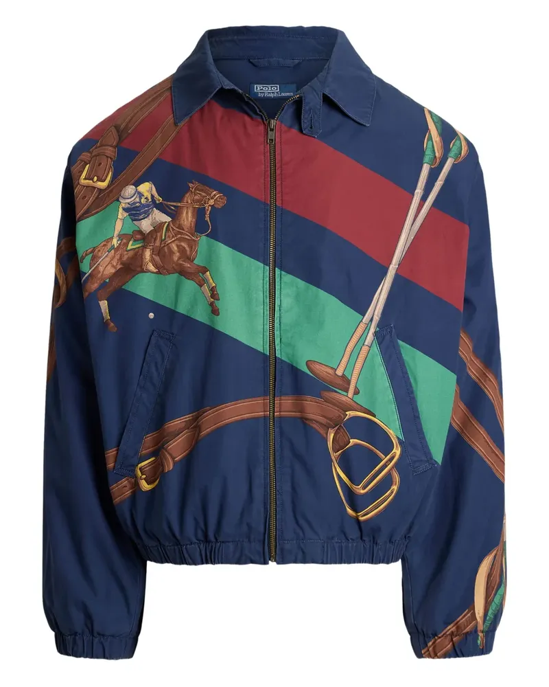 Ralph Lauren Bomberjacke mit Ritteremblem-Print - Blau Blau