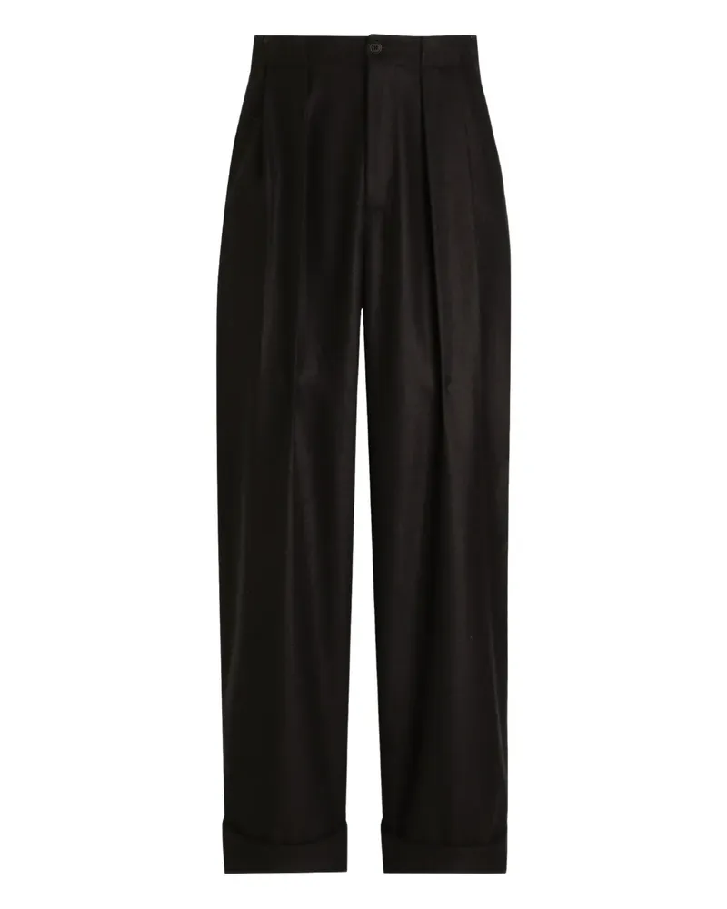 Dolce & Gabbana Hose mit Umschlag - Schwarz Schwarz