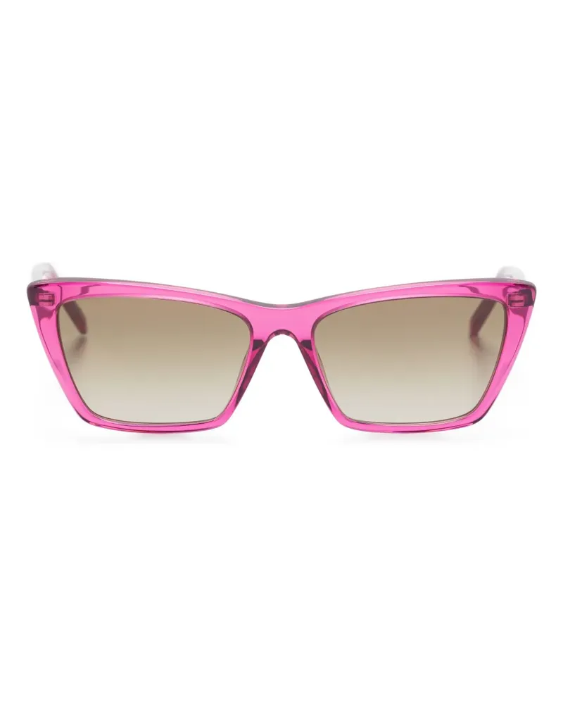 Saint Laurent Sonnenbrille mit eckigem Gestell - Rosa Rosa