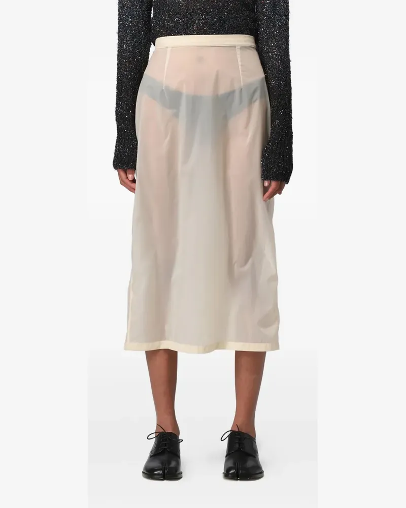 Maison Margiela Midirock mit hohem Bund - Nude Nude