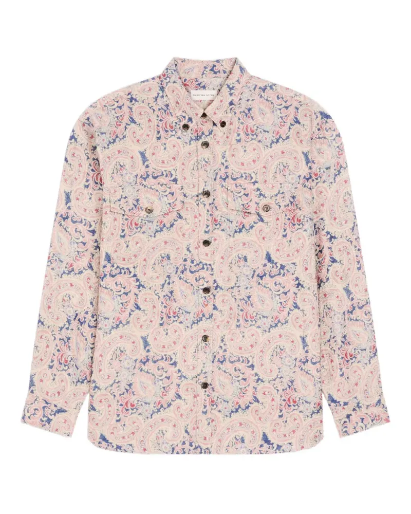 Dries van Noten Hemd aus lockerem Jacquard - Rosa Rosa