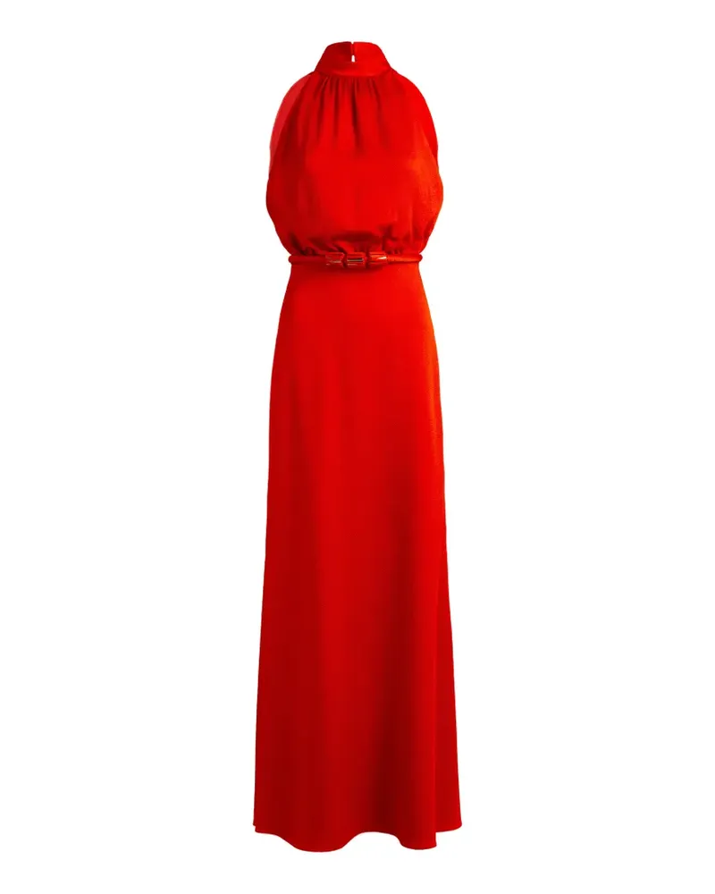 Silvia Tcherassi Damara Neckholder-Maxikleid mit Gürtel - Orange Orange
