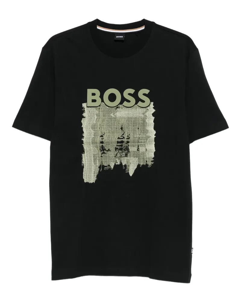 HUGO BOSS T-Shirt mit grafischem Print - Schwarz Schwarz