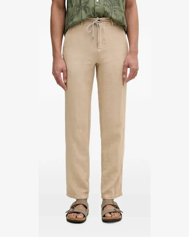 Karl Lagerfeld drawstring-fastening straight-leg trousers - Nude Nude