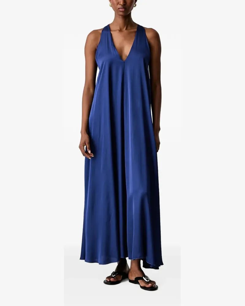 HAVEONE Kleid mit V-Ausschnitt - Blau Blau