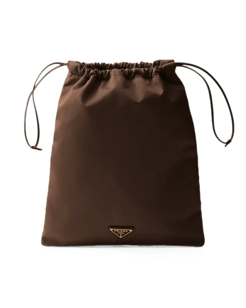 Prada Wish Re-Nylon Clutch - Braun Braun